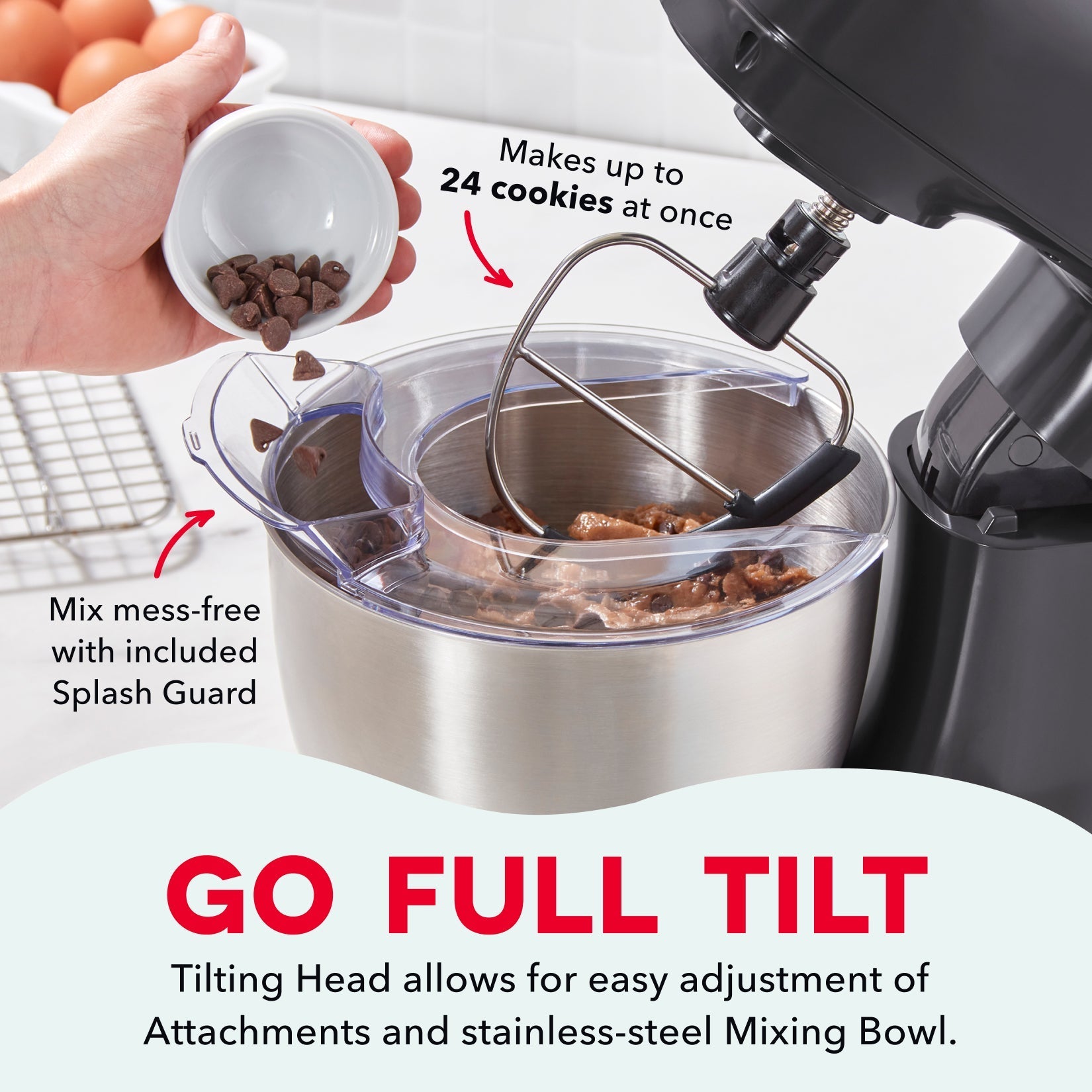 3.5 Qt Tilt Head Stand Mixer