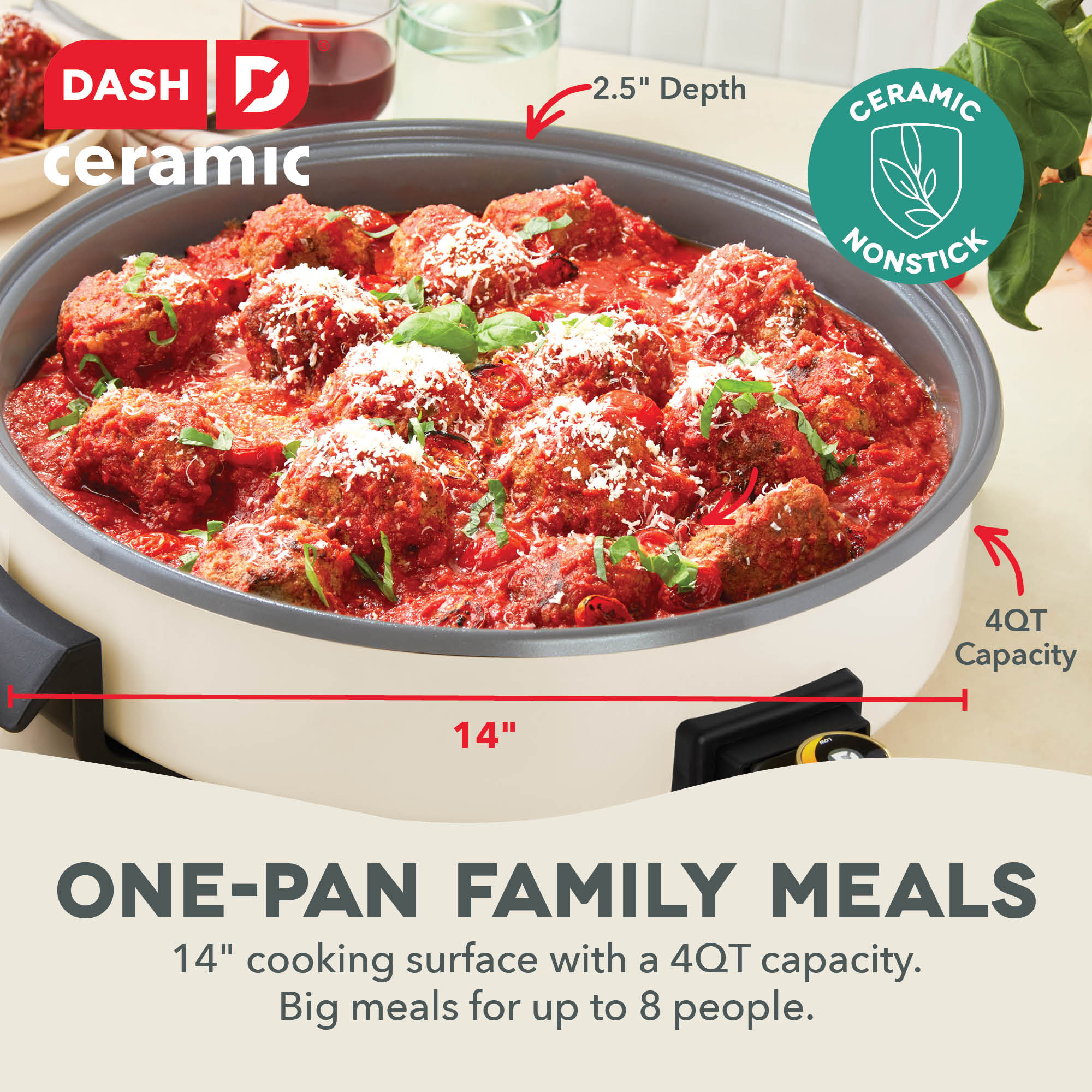 Ceramic Nonstick Family Size Skillet