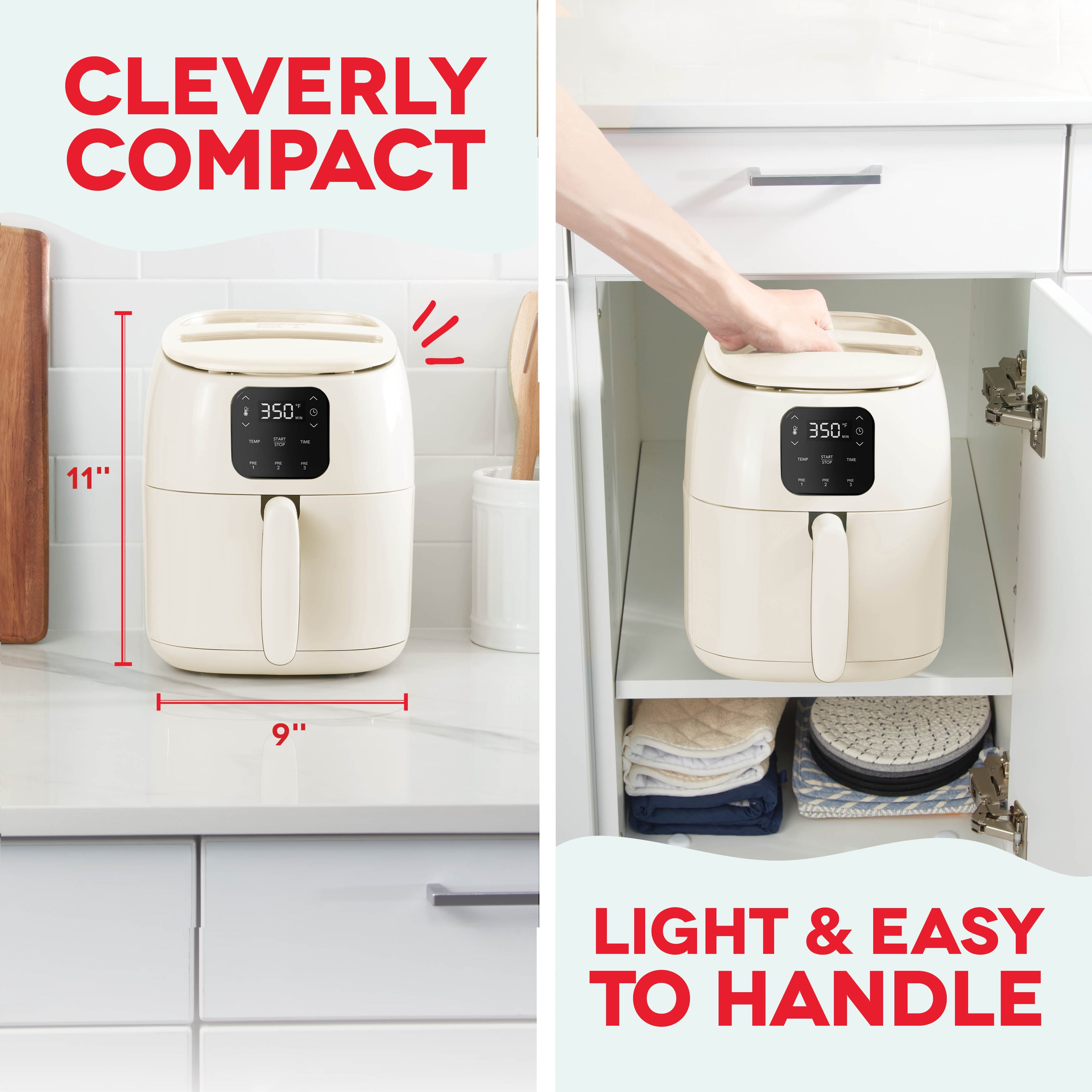 Ceramic Nonstick Tasti-Crisp Digital Air Fryer 2.6 Qt.
