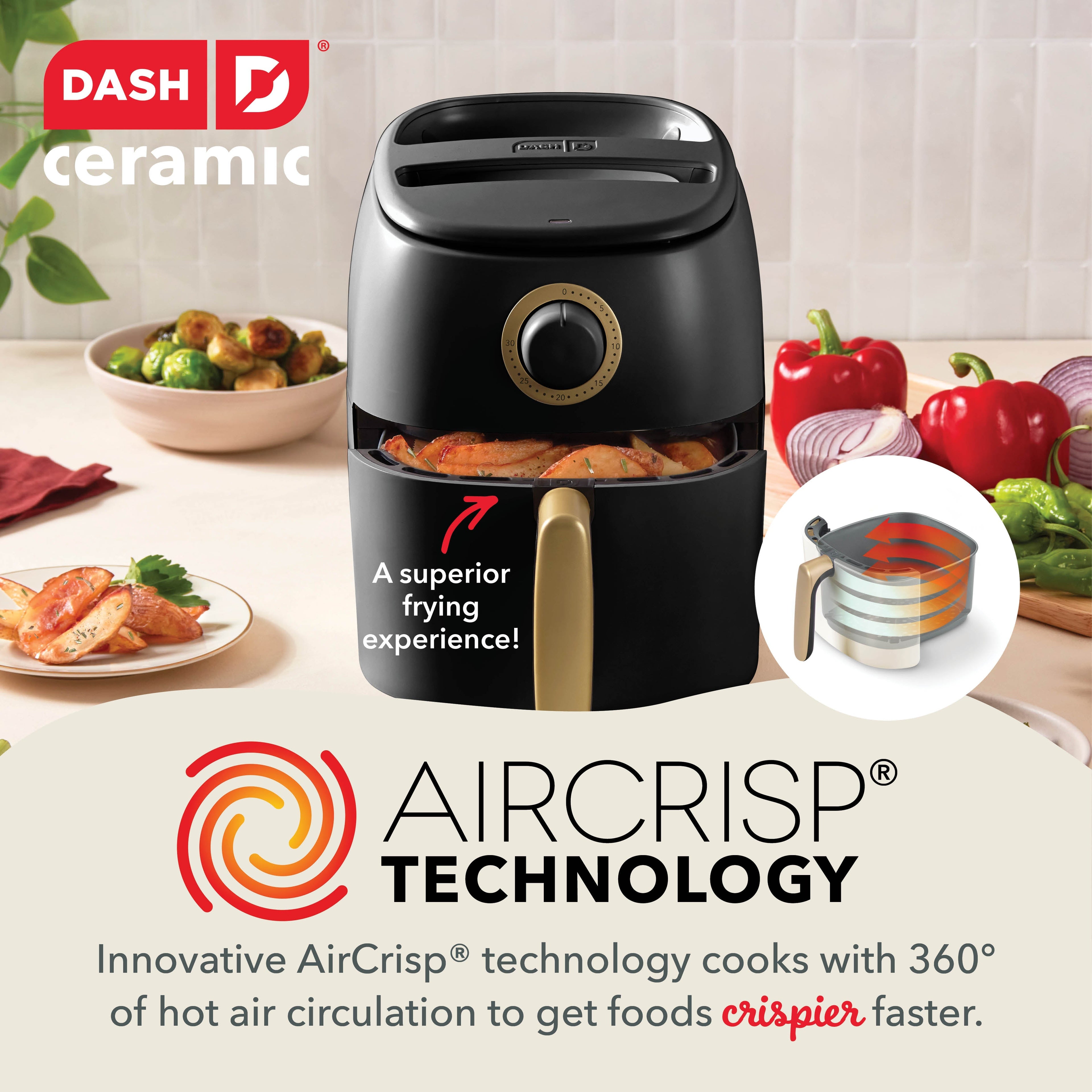 Ceramic Tasti-Crisp Express Air Fryer 2.6QT