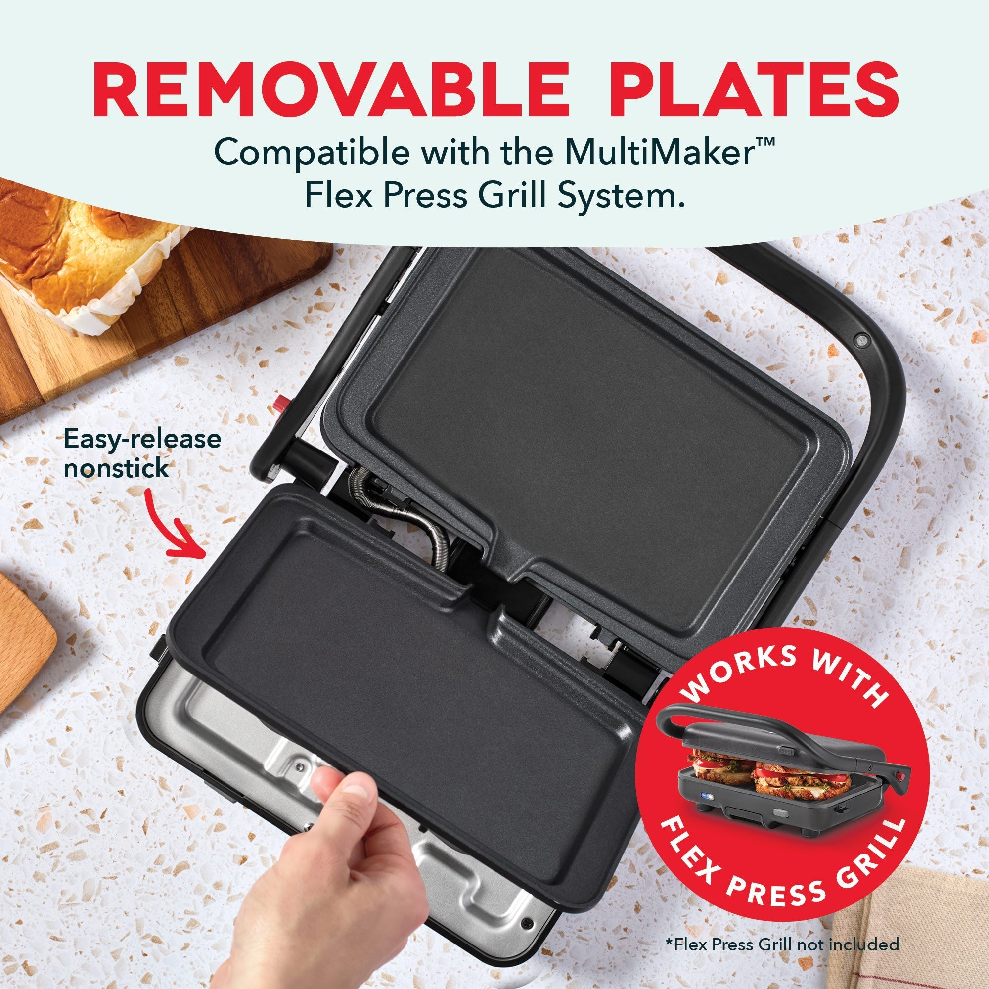 Flex Press Grill System 2pc Plate Pack Griddle
