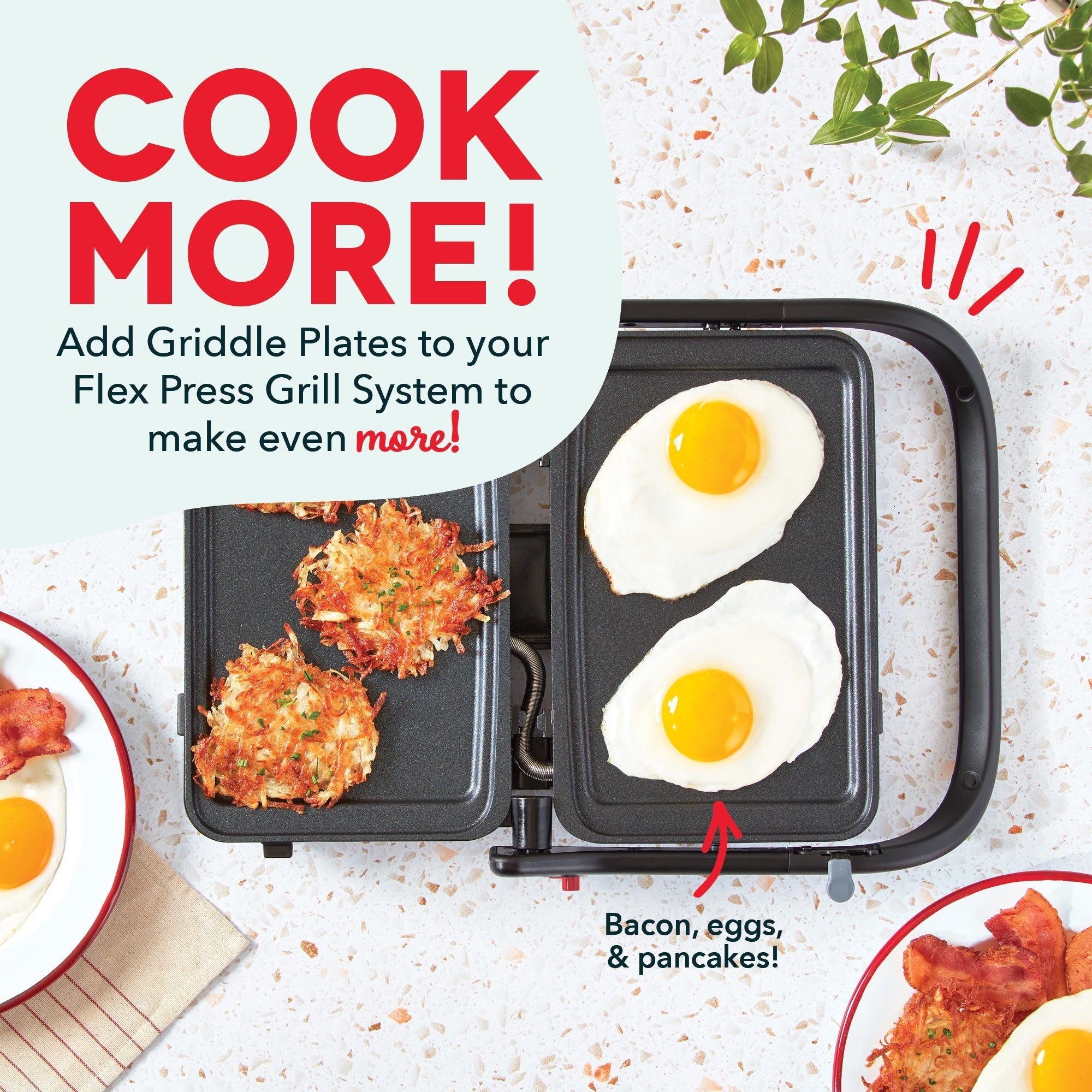 Flex Press Grill System 2pc Plate Pack Griddle