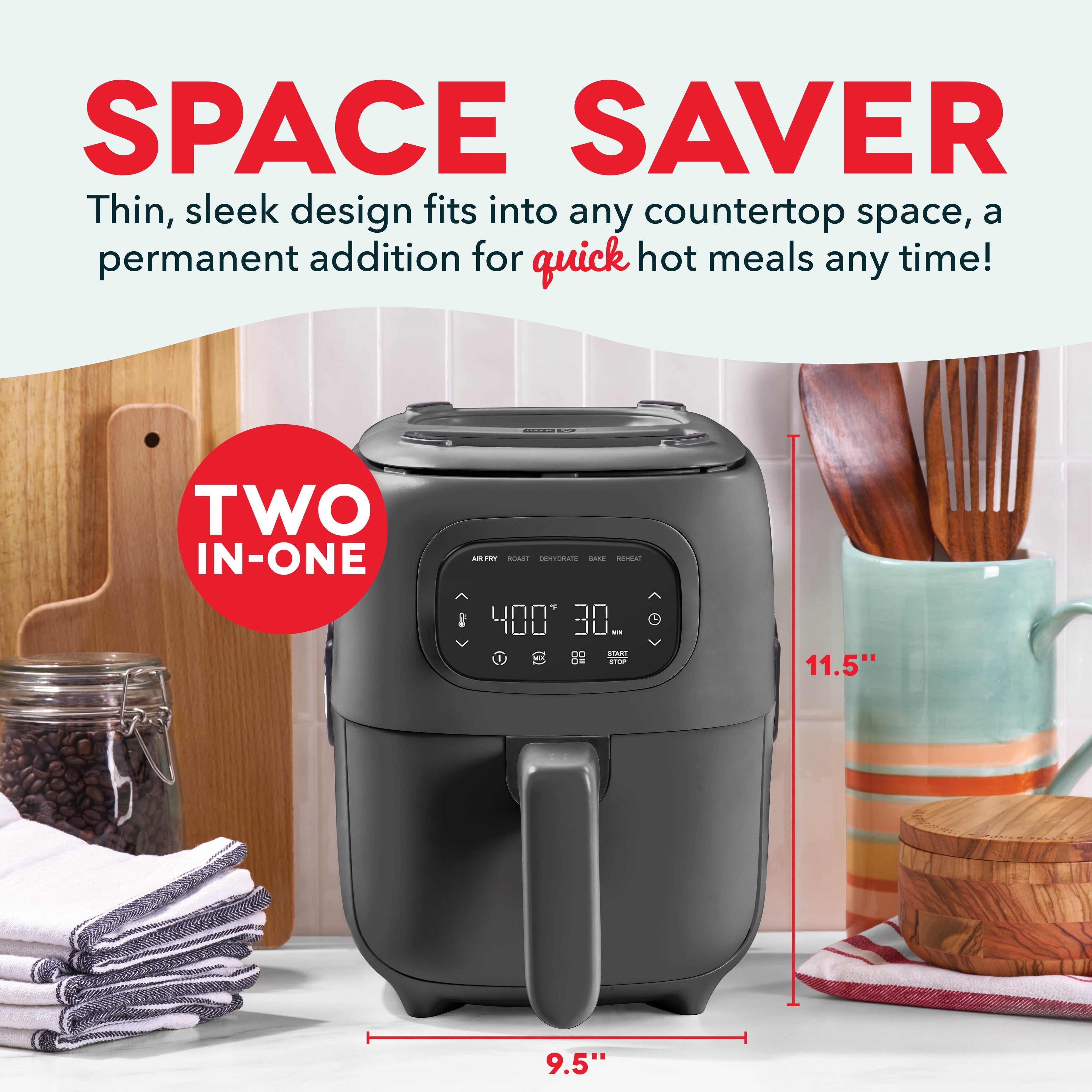 Flip & Fry™ Digital 2-in-1 Grill + Air Fryer