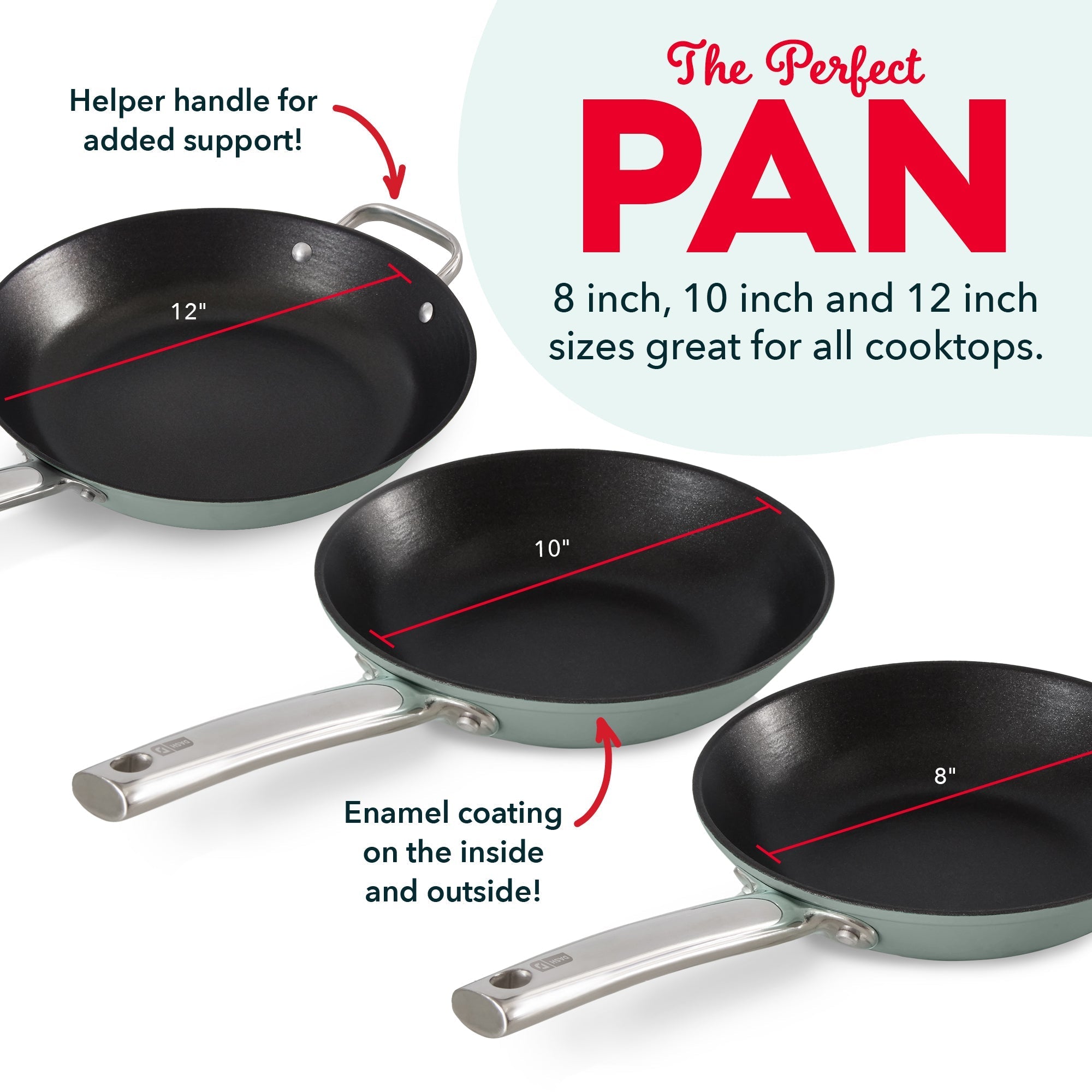 Lightweight Cast Iron Nonstick Pans