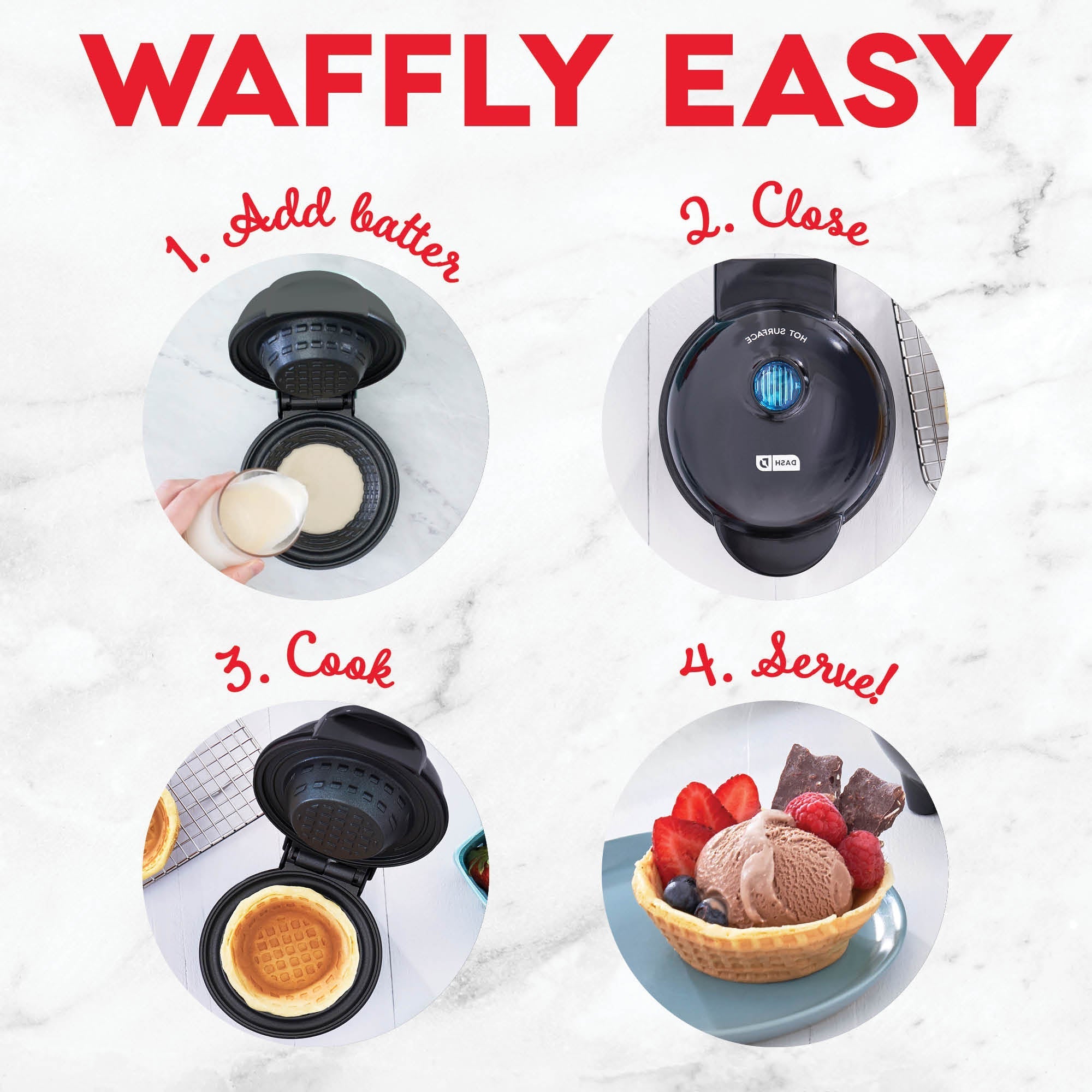 Mini Waffle Bowl Maker
