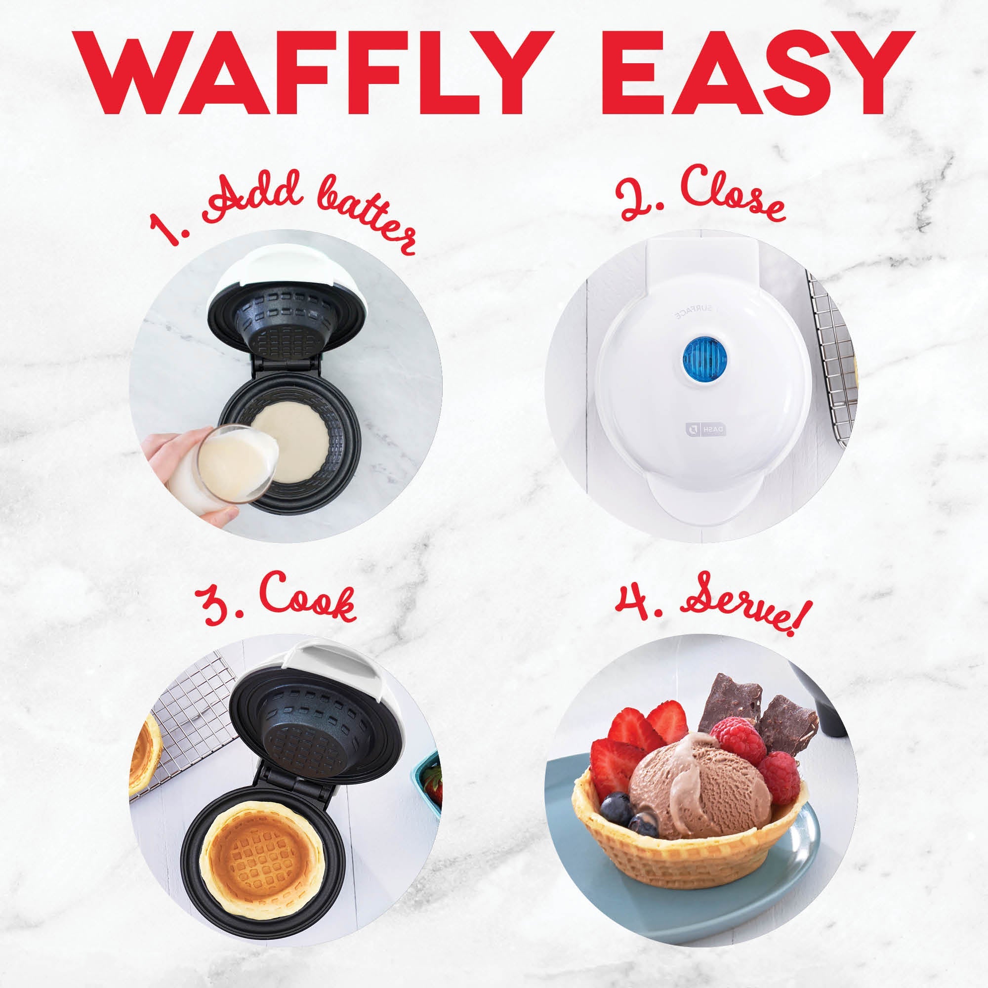 Mini Waffle Bowl Maker
