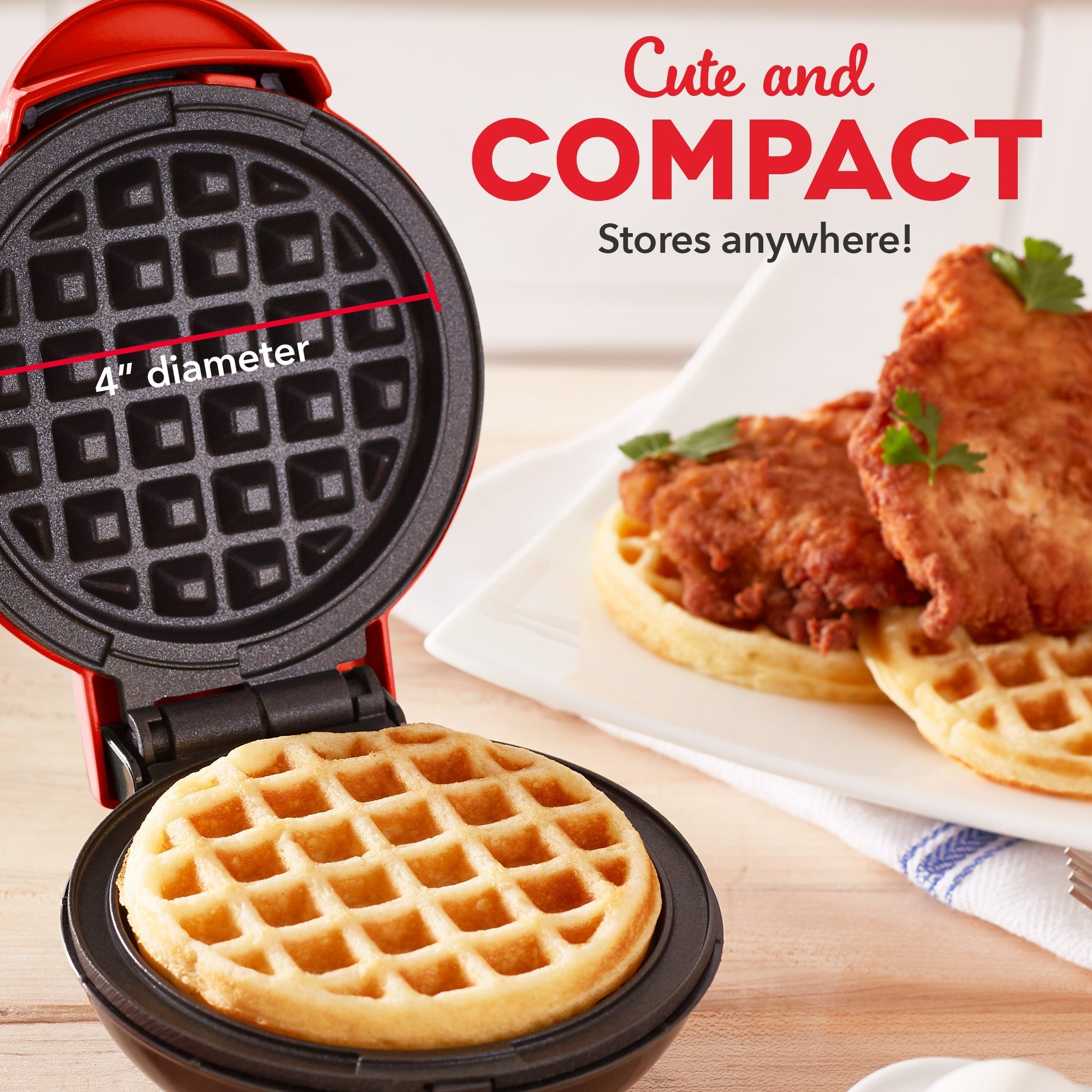 Mini Waffle Maker 2-Packs