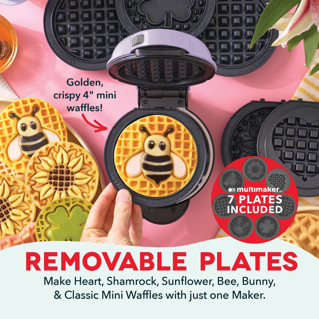 MultiMaker® Mini System with Removable Plates: Waffle & Griddle