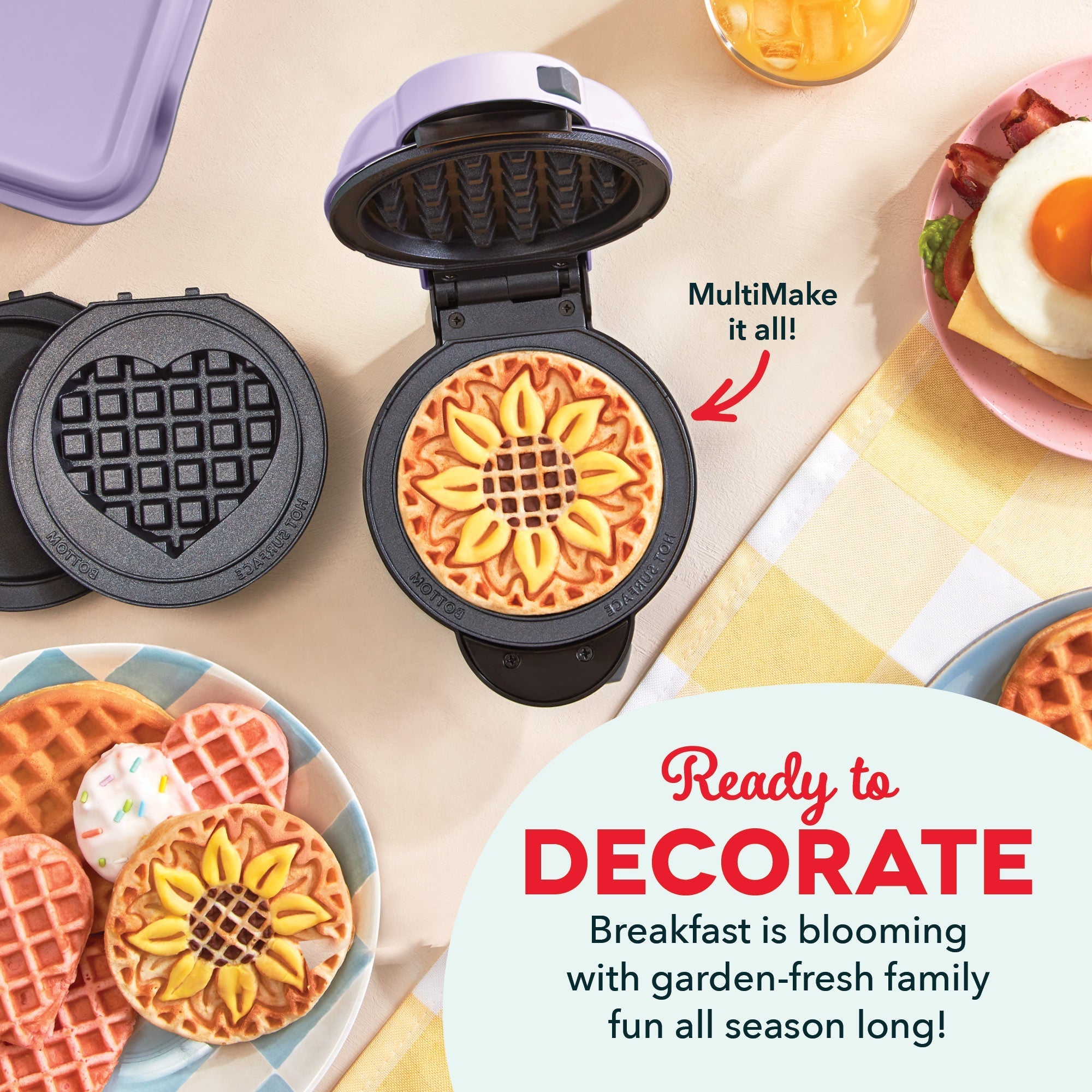 MultiMaker® Mini System with Removable Plates: Waffle & Griddle