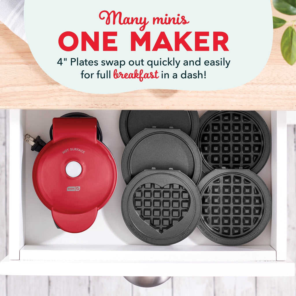 MultiMaker® Mini System with Removable Plates: Waffle & Griddle