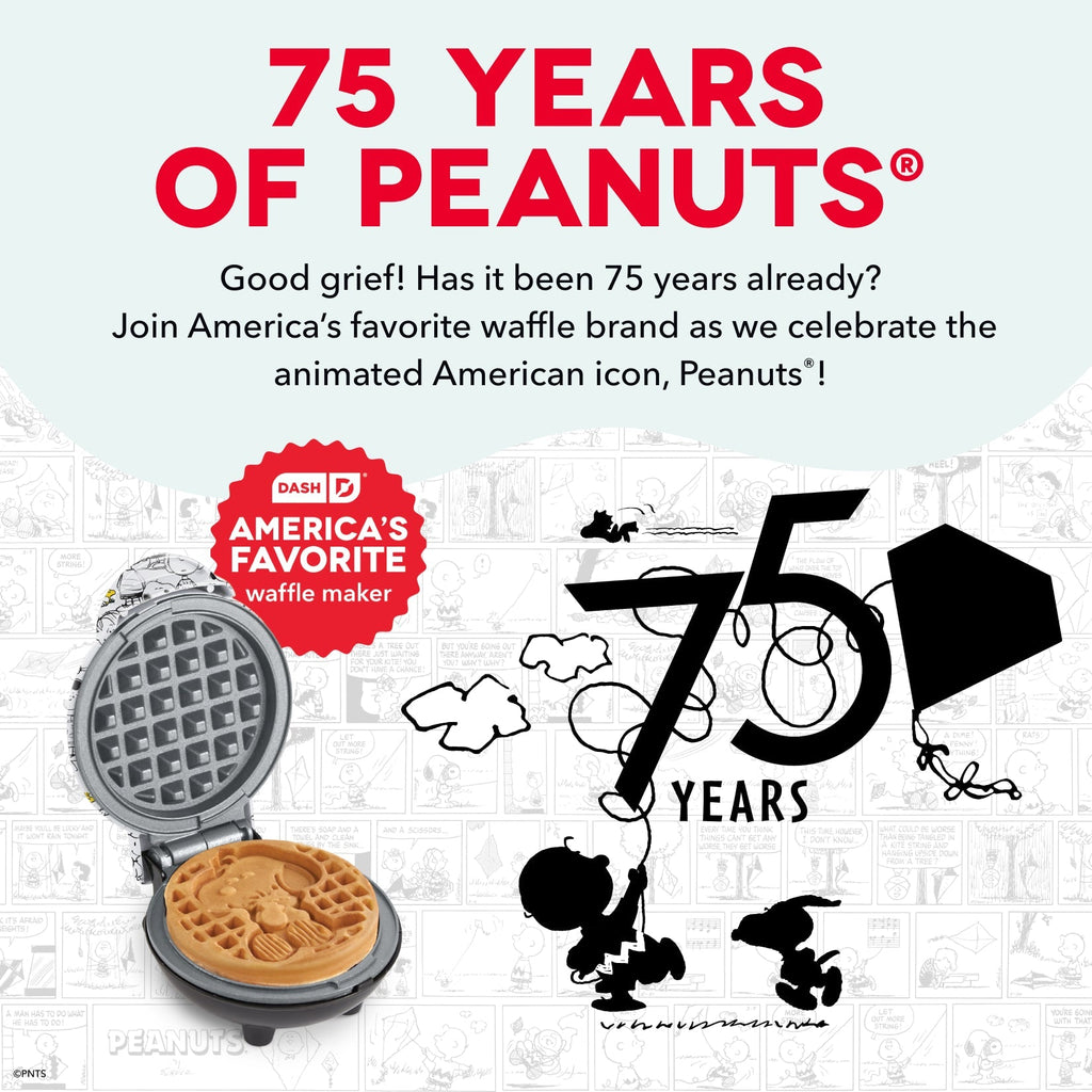Peanuts® x Dash 75th Anniversary Mini Waffle Maker